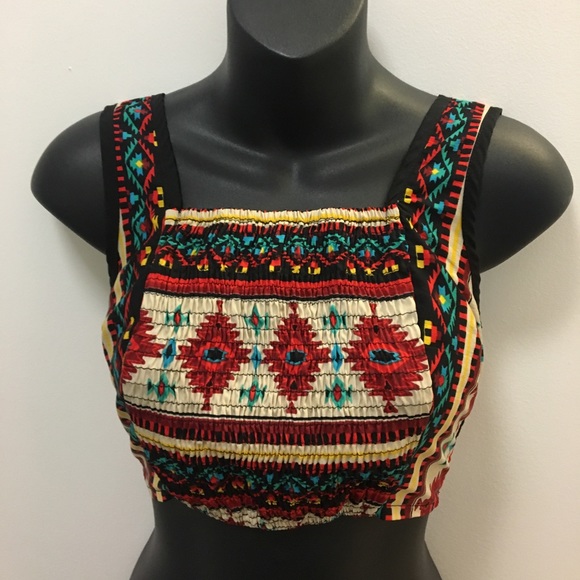 Wet Seal Tops - Aztec Crop Top